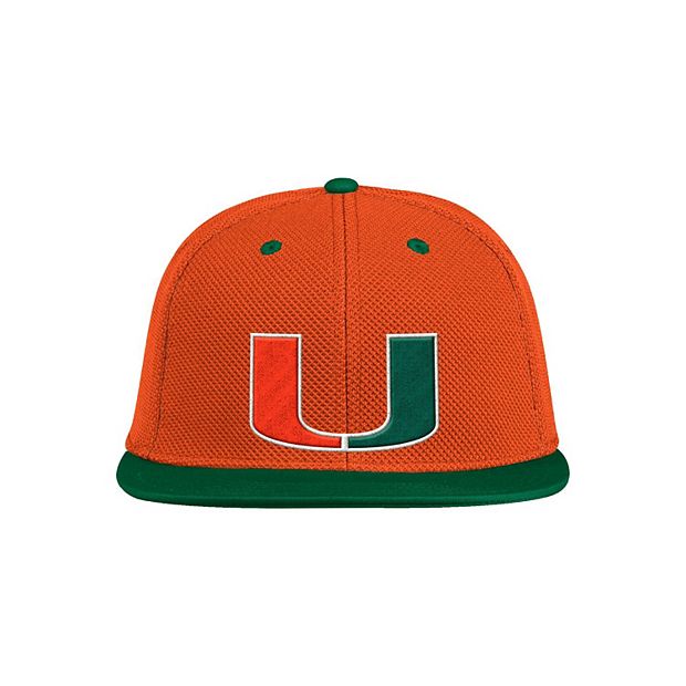 Men's adidas Black Miami Hurricanes On-Field Baseball Fitted Hat