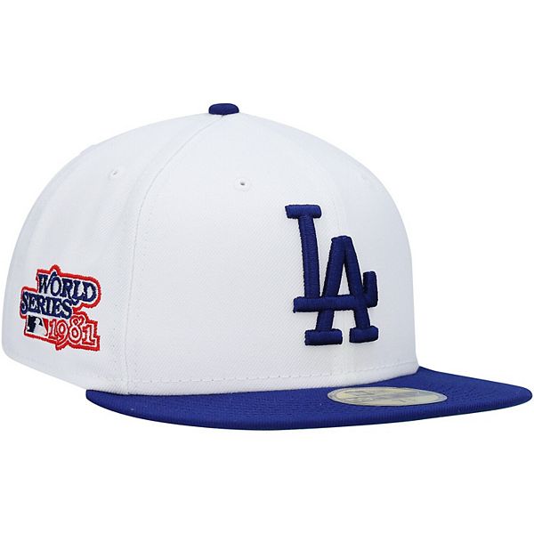 Men's New Era White/Royal Los Angeles Dodgers 1981 World Series Optic  Two-Tone 59FIFTY Fitted Hat