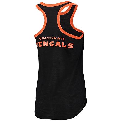 Women's G-III 4Her by Carl Banks Black Cincinnati Bengals Tater Burnout Tank Top