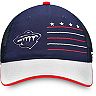 Men's Fanatics Branded Navy/White Minnesota Wild Waving Flag Trucker Snapback Hat
