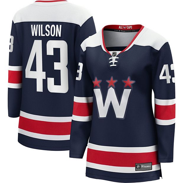 Men's Fanatics Branded Tom Wilson Navy Washington Capitals 2020/21 Alternate Premier Breakaway Player Jersey