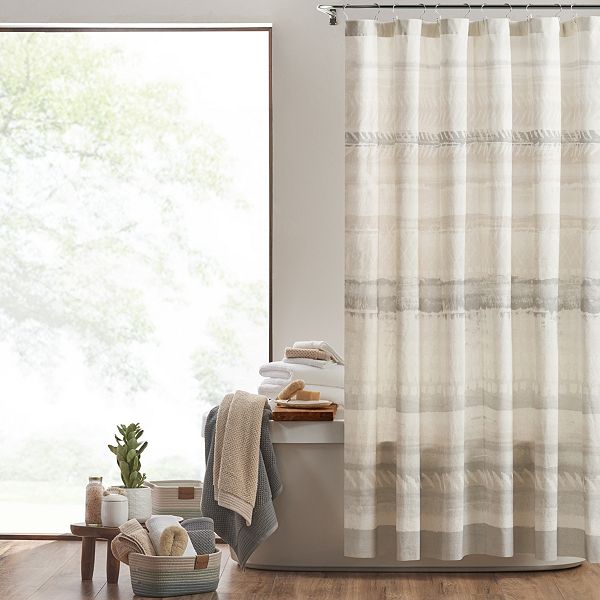 Koolaburra By Ugg Thea Shower Curtain, Dkny Highline Stripe Shower Curtain