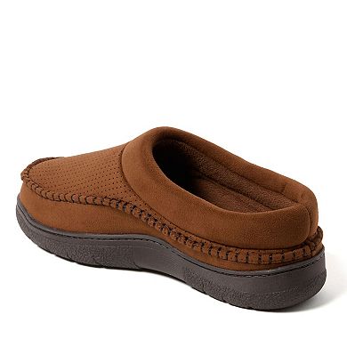 Men's Dearfoams Thompson Microsuede Moccasin Toe Clog Slippers