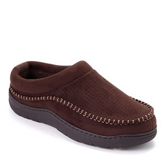 Dearfoams Thompson Microsuede Men's Moccasin Clog Slippers