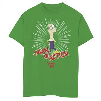 Disney's Phineas & Ferb Boys 8-20 Man Of Action Graphic Tee