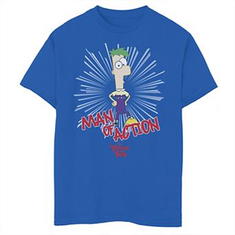 Disney's Phineas & Ferb Boys 8-20 Man Of Action Graphic Tee