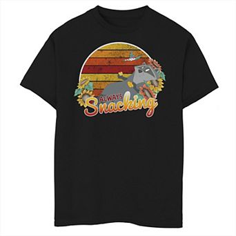 Disney's Pocahontas Boys 6-20 Meeko Always Snacking Poster Graphic Tee