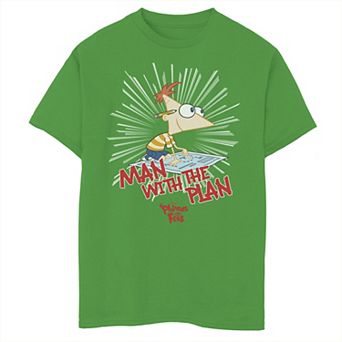 Disney's Phineas & Ferb Boys 8-20 The Plan Man Graphic Tee