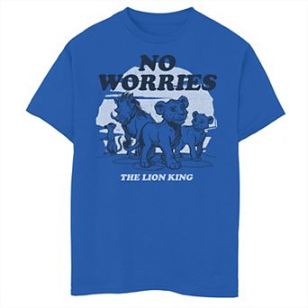 Disney's The Lion King Boys 6-20 Live Action No Worries Group Shot Graphic Tee