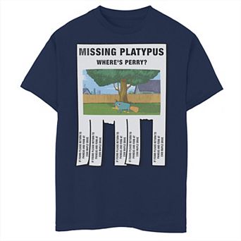 Disney's Phineas & Ferb Boys 8-20 Missing Platypus Poster Graphic Tee