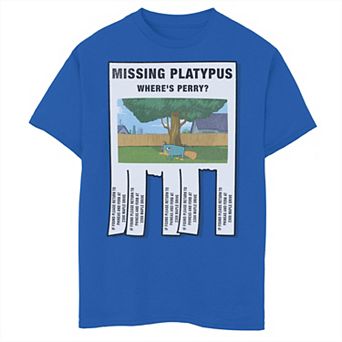 Disney's Phineas & Ferb Boys 8-20 Missing Platypus Poster Graphic Tee