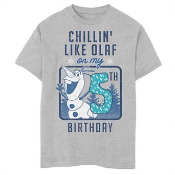 Disney's Frozen Boys 8-20 Chillin' Like Olaf On My 5th Birthday Graphic Tee