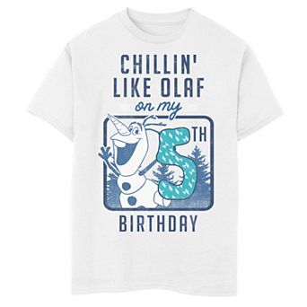 Disney's Frozen Boys 8-20 Chillin' Like Olaf On My 5th Birthday Graphic Tee