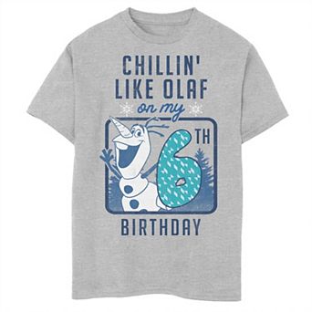 Disney's Frozen Boys 8-20 Chillin' Like Olaf On My 6th Birthday Graphic Tee