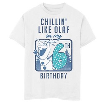 Disney's Frozen Boys 8-20 Chillin' Like Olaf On My 6th Birthday Graphic Tee