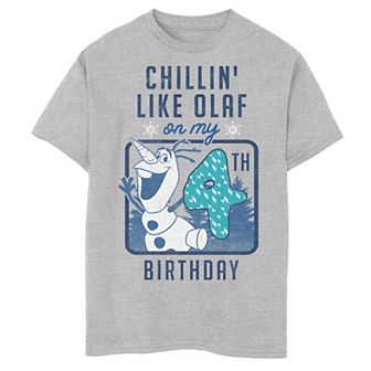 Disney's Frozen Boys 8-20 Chillin' Like Olaf On My 4th Birthday Graphic Tee