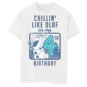 Disney's Frozen Boys 8-20 Chillin' Like Olaf On My 4th Birthday Graphic Tee