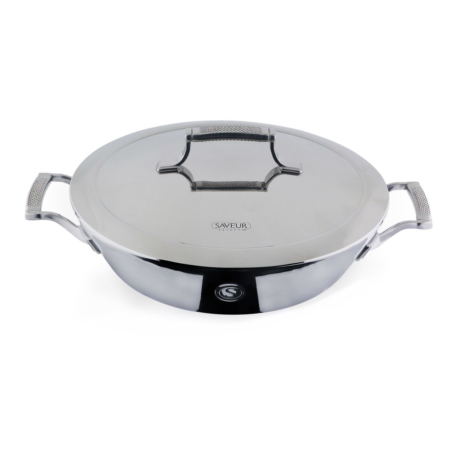 12 Inch Highberry Nonstick All Purpose Pan with Lid in Grey