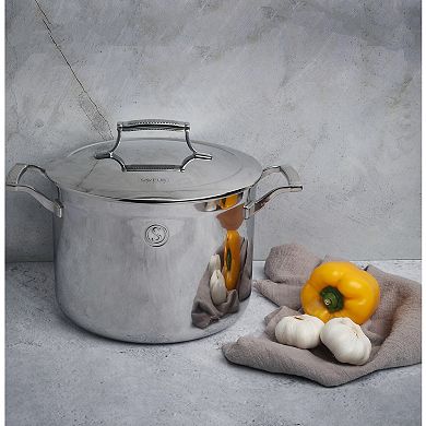 Saveur Voyage Tri-Ply 8-qt. Stockpot with Lid