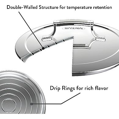 Saveur Voyage Tri-Ply 3-qt. Sauteuse with Lid