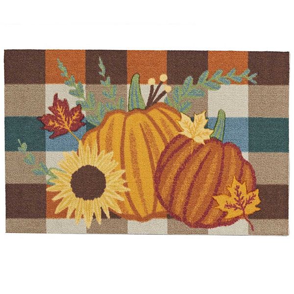 Celebrate Together™ Fall Plaid Pumpkins Harvest Accent Rug - 19.5