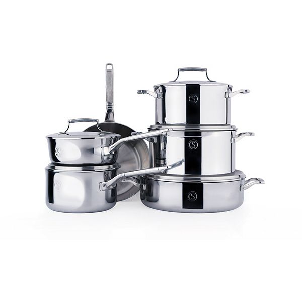 Saveur Selects 11pc Tri-ply Stainless Steel Cookware Set