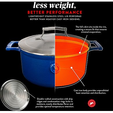 Saveur Voyage Enameled Cast-Iron 4.5-qt. Braiser