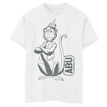 Disney's Aladdin Boys 8-20 Live Action Abu Smirking Pose Portrait Graphic Tee