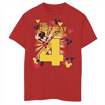 Disney's Mickey & Friends Boys 8-20 4 Year Old Birthday Boy Graphic Tee