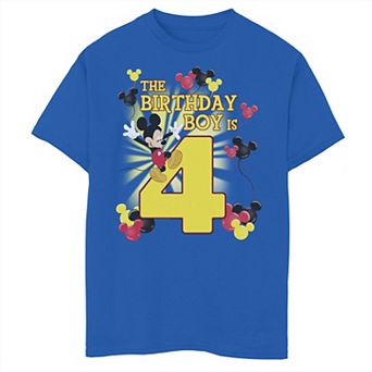 Disney's Mickey & Friends Boys 8-20 4 Year Old Birthday Boy Graphic Tee