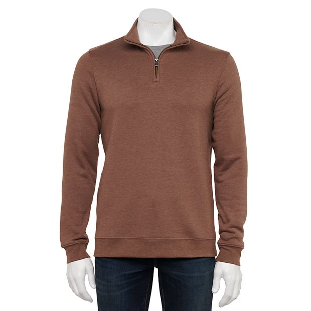 Men's Croft & Barrow® Regular-Fit Fleece Quarter-Zip Pullover Sweater
