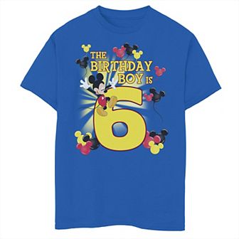 Disney's Mickey & Friends Boys 8-20 6 Year Old Birthday Boy Graphic Tee