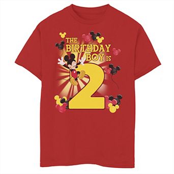 Disney's Mickey & Friends Boys 2 Year Old Birthday Boy Graphic Tee