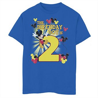Disney's Mickey & Friends Boys 2 Year Old Birthday Boy Graphic Tee