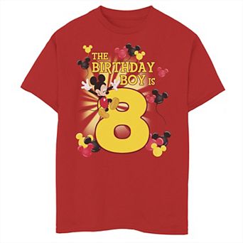 Disney's Mickey & Friends Boys 8-20 8 Year Old Birthday Boy Graphic Tee