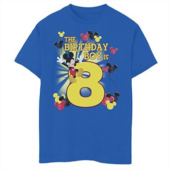 Disney's Mickey & Friends Boys 8-20 8 Year Old Birthday Boy Graphic Tee