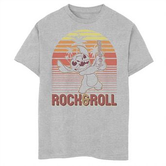 Disney's Lilo & Stitch Boys 8-20 Retro Striped Outline Portrait Graphic Tee