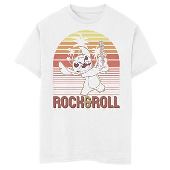 Disney's Lilo & Stitch Boys 8-20 Retro Striped Outline Portrait Graphic Tee