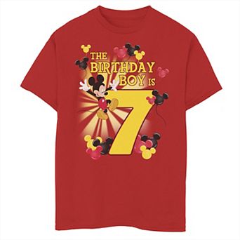 Disney's Mickey & Friends Boys 8-20 7 Year Old Birthday Boy Graphic Tee