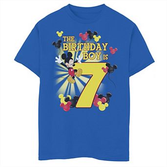 Disney's Mickey & Friends Boys 8-20 7 Year Old Birthday Boy Graphic Tee