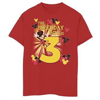 Disney's Mickey & Friends Boys 8-20 3 Year Old Birthday Boy Graphic Tee
