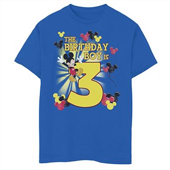 Disney's Mickey & Friends Boys 8-20 3 Year Old Birthday Boy Graphic Tee