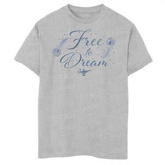 Disney's Aladdin Boys 8-20 Live Action Free To Dream Poster Graphic Tee