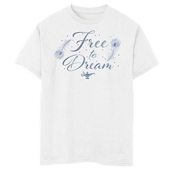 Disney's Aladdin Boys 8-20 Live Action Free To Dream Poster Graphic Tee