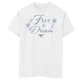 Disney's Aladdin Boys 8-20 Live Action Free To Dream Poster Graphic Tee