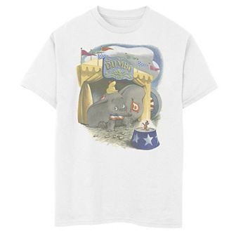 Disney's Dumbo Boys 8-20 Timothy Circus Tent Vintage Portrait Graphic Tee