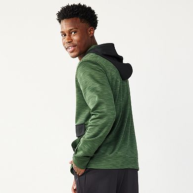 Men's Tek Gear Performance Fleece Mixed Media Pullover Hoodie