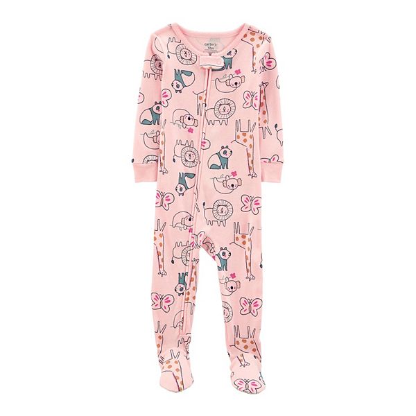 Baby Girl Carter's Animals Footed Pajamas