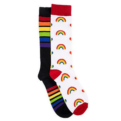 Women's MUK LUKS Knee High Pride Socks 2-Pack