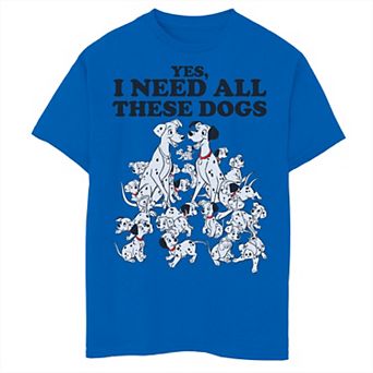Disney's 101 Dalmatians Yes I Need All These Dogs Boys 6-20 Graphic Tee
